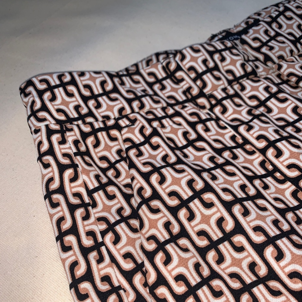 Zara Straight leg pants in 60s print, Size XS/S
